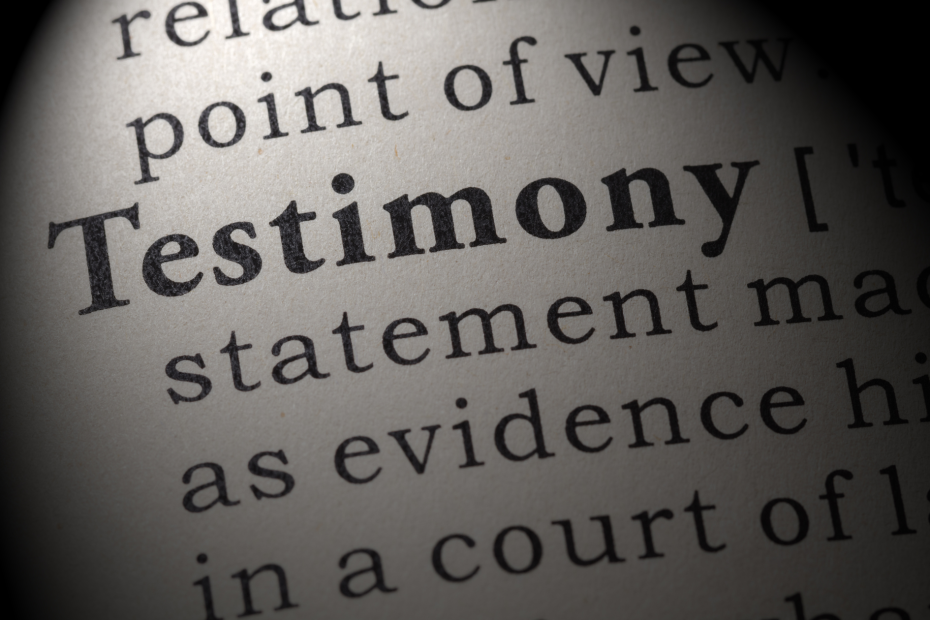Power of your testimony